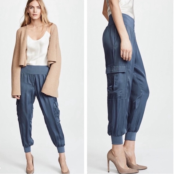cinq a sept Pants - CINQ A SEPT Tous Les Jours Giles Satin Jogger Pants